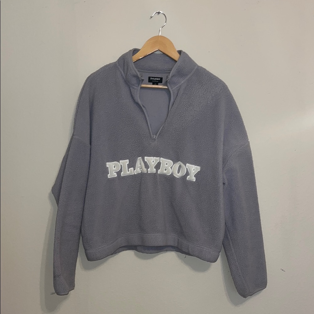 Playboy Women's Purple Fleece Pullover